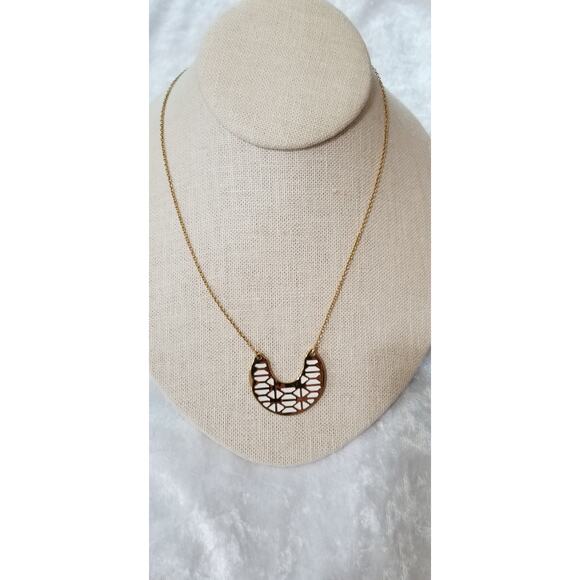 Stella&Dot reversable pendant necklace 17" w/3 1/2" 1.1559 - Picture 4 of 9